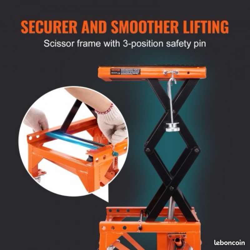 Cric à Bras VEVOR - 2 Pièces - Capacité 150 Kg - Hauteur Réglable Jusqu'à 18 Cm - Pour Levage De Meubles, Portes, Fenêtres