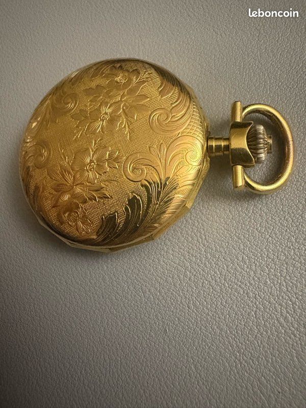 Montre à Gousset Plaquée Or - Mécanique Manuelle - Style Classique France - À Restaurer (occasion)