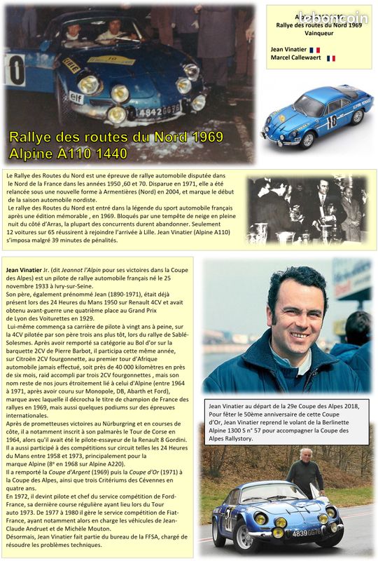 Alpine A110 1440 Rallye des routes du Nord 1969 SPARK 1/43 (image 2)