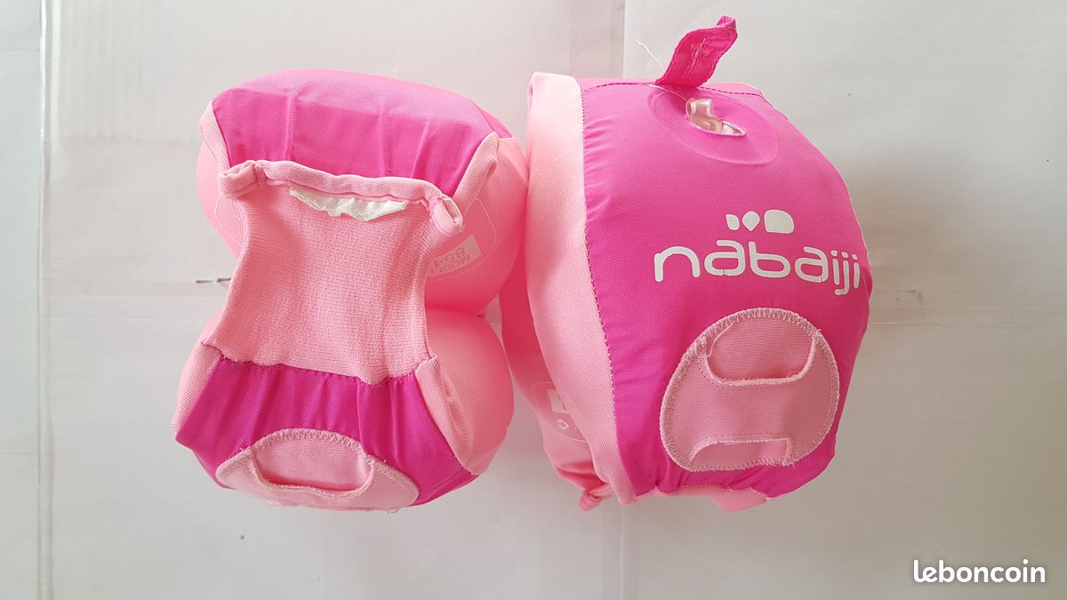 LUMOOM Brassards Gonflables Pour Enfants – Lot De 2 Paires, Double Airbag, Apprentissage Natation, 15–75 Kg, Rose, Idéal Piscine Plage