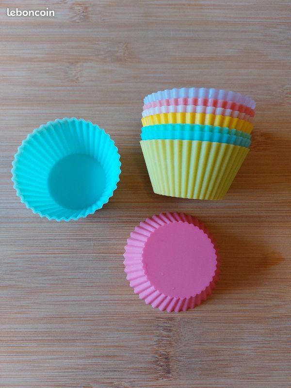 9 Moules à muffin individuel en silicone multicolore (image 3)