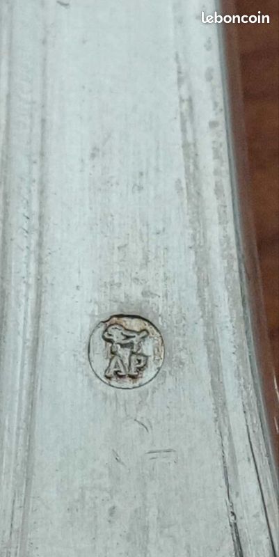 Lot de 6 cuillères à soupe anciennes en métal argenté – Style Violon à Coquille – 20 cm (image 8)