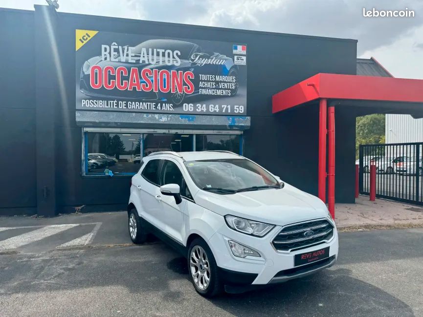 Ford ecosport 1.5l tdci 95ch titanium 01/2020 97000kms 13490 distribution neuve garantie 6 mois totale extension de garantie / financement / reprise possible (image 1)
