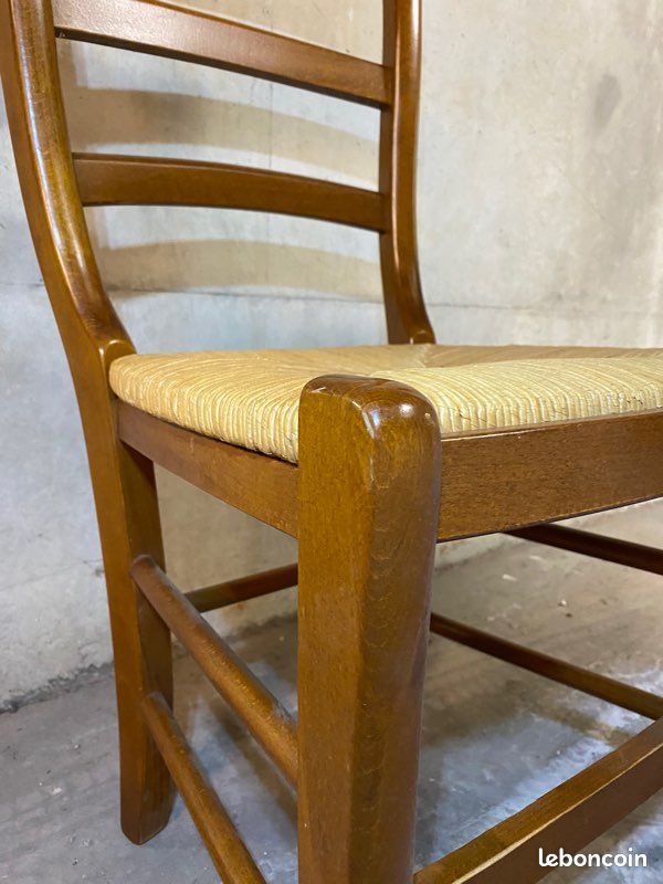 Chaise merisier paille très bon état (image 2)