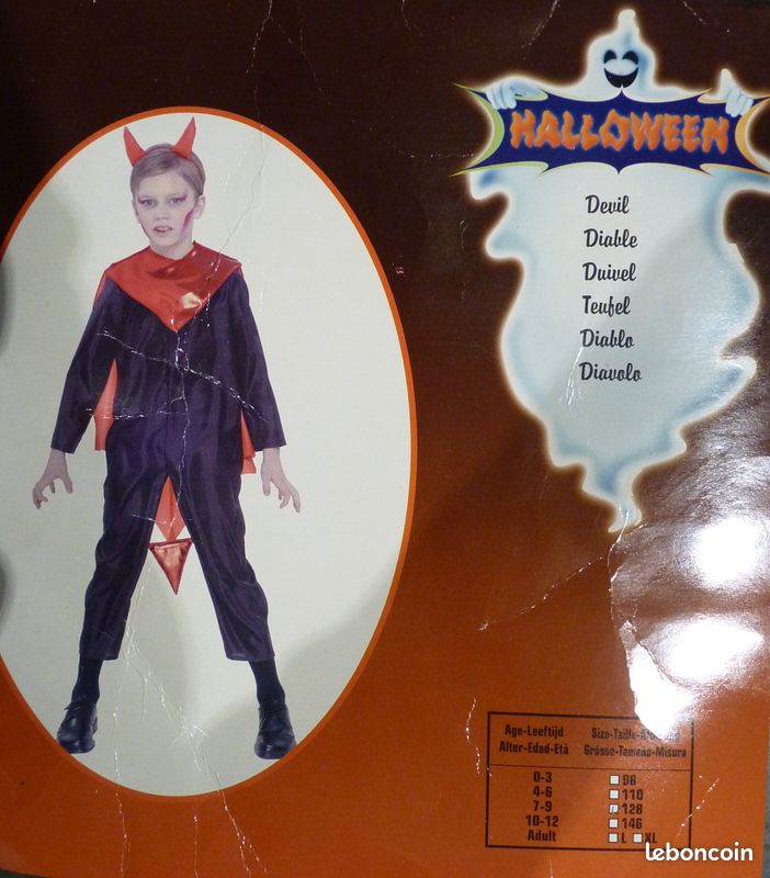 Déguisement Diable 7-9 ans 128 cm (image 1)