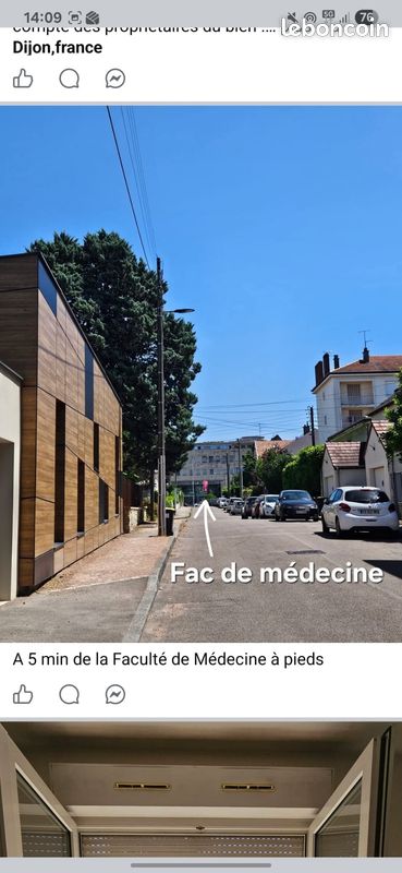 Appartement 1 pièce 21 m² · à Dijon · 21 m² · 520 €