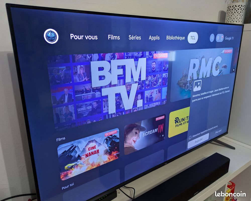 TV TCL QLED 4K 127cm Google TV (image 5)