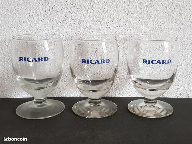 Lot de 6 verre ballon ricard 17 cl + 1 carafe neuf