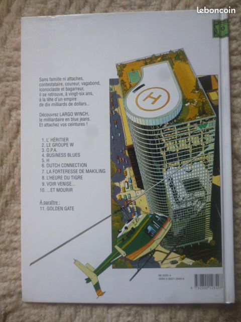 Belle BD Largo Winch 10, Et mourir, Francq, Van Hamme, Dupuis, EO, 1999 neuve (image 2)
