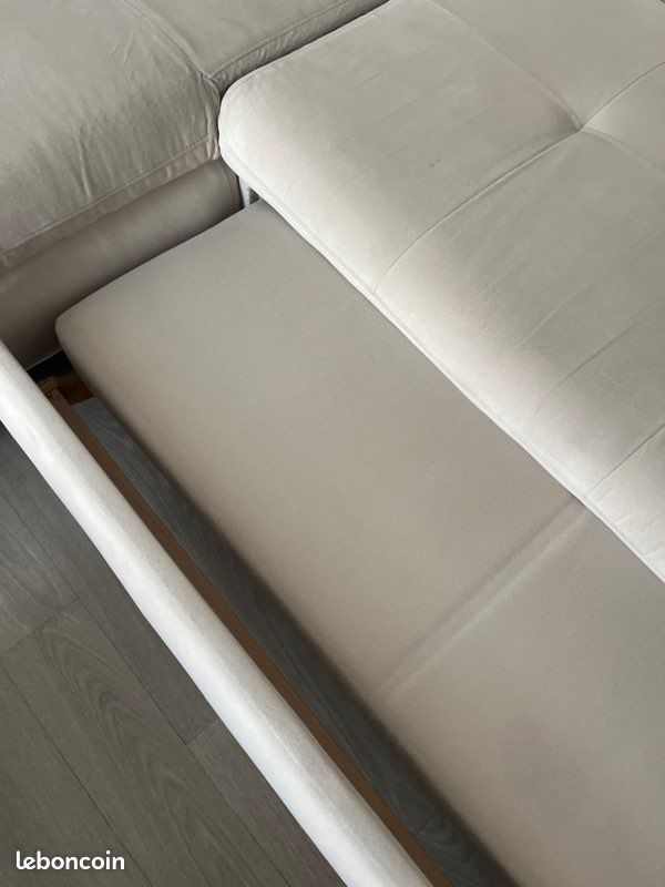 Canapé d’angle beige (image 4)