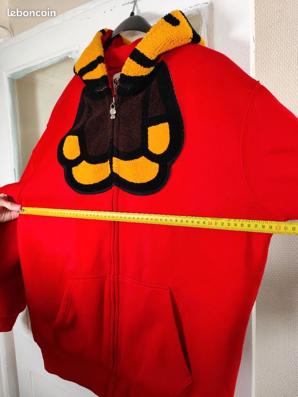 Pull / Sweat rouge - A BATHING APE Feat BABY MILO - taille XL (image 18)