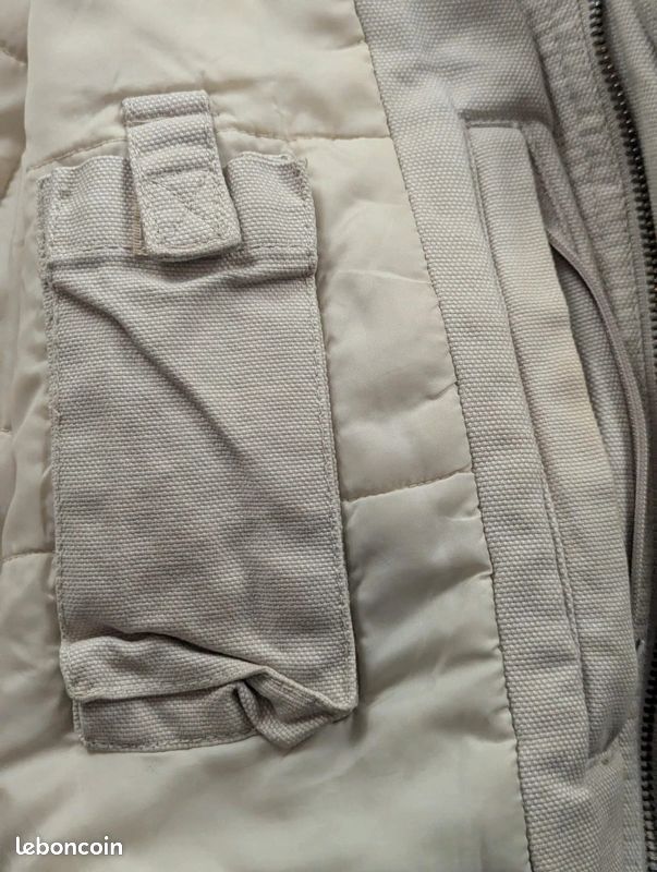 Veste L.O.G.G. H&M workwear vintage beige S – Field Jacket matelassée utility (image 8)