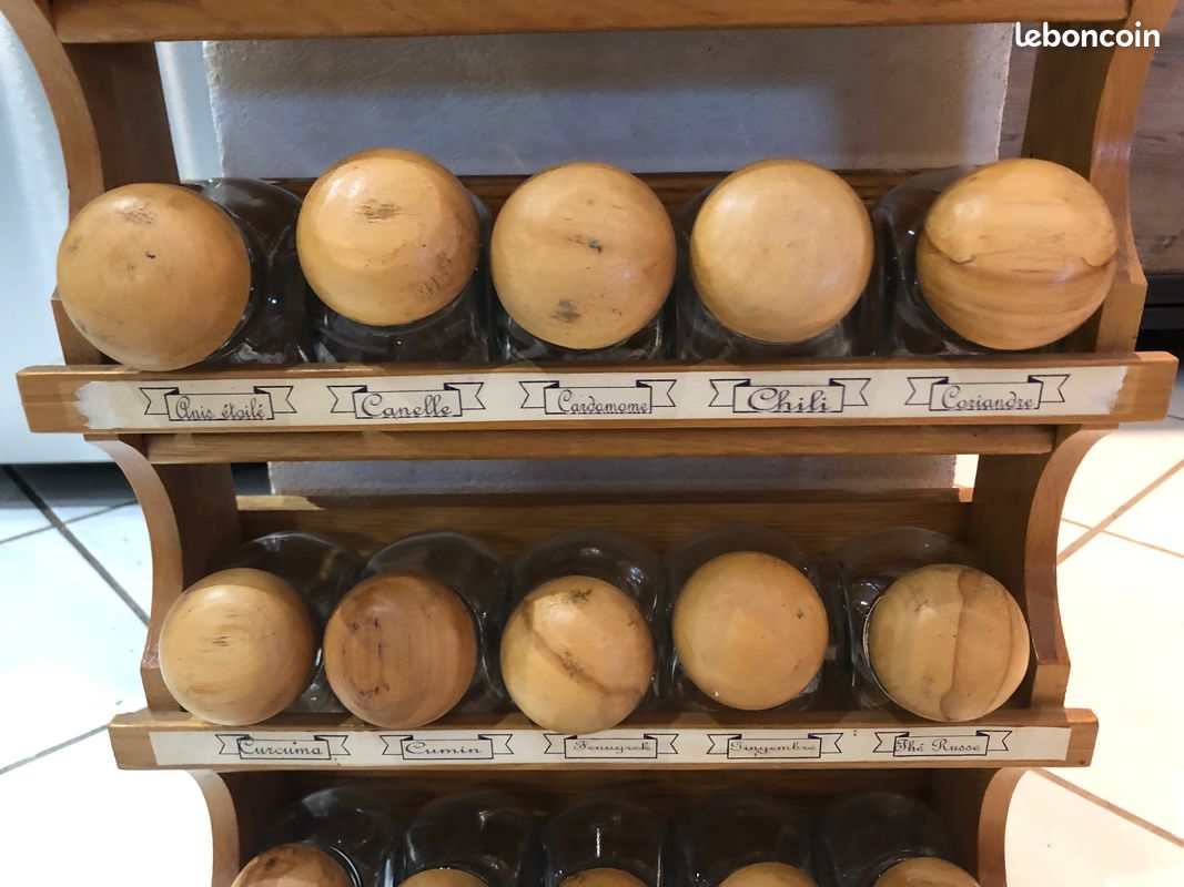 Etagère bois Flacons épices (image 3)