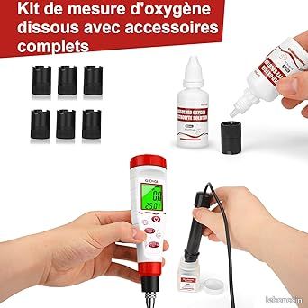 Détecteur Oxygène Dissous Bluetooth BLE-9100 - Pour Aquarium, Bassin, Pisciculture
