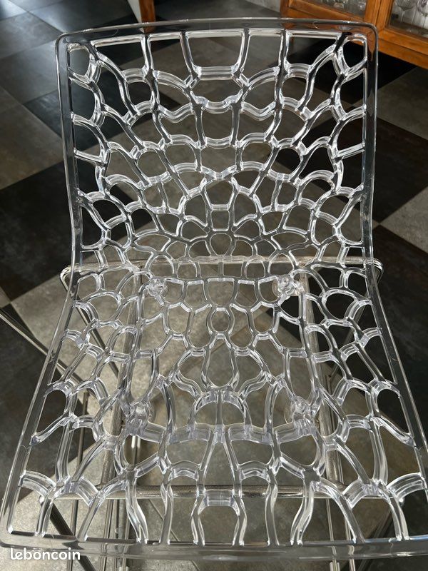 Tabouret design transparents lot de 2 (image 3)