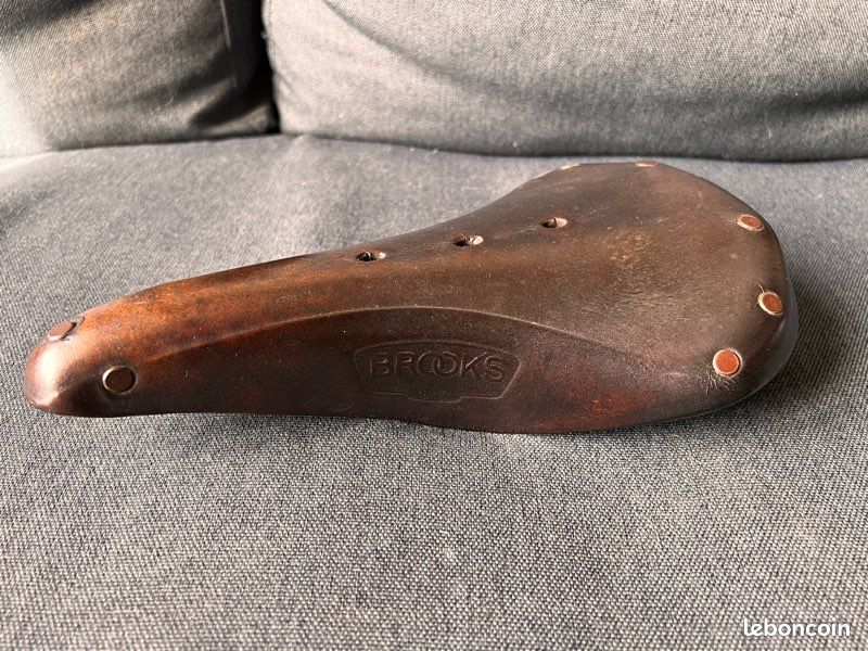 Selle Vélo Vintage En Cuir - Style Brooks B15 Swallow - Pour Vélo De