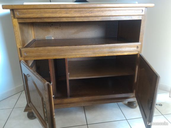 Meuble TV plaqué chêne (image 2)