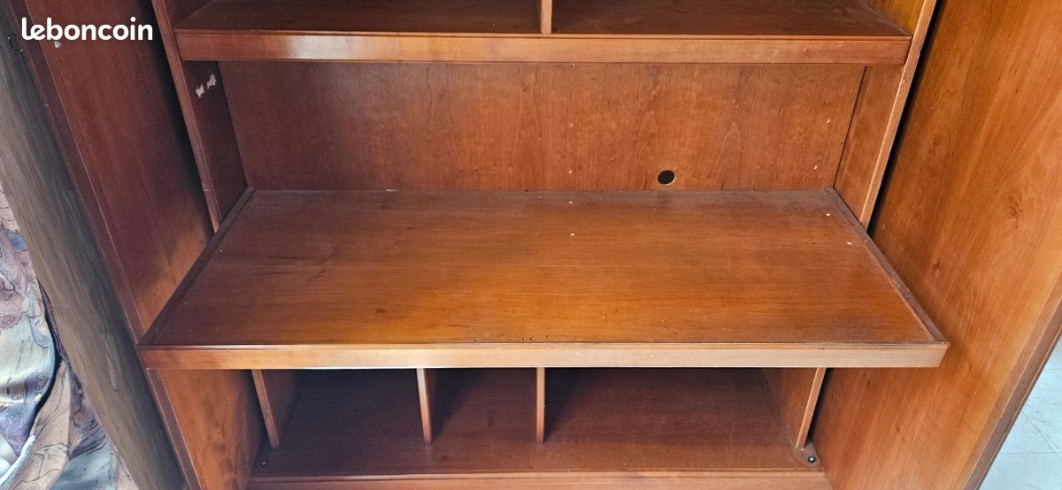 Grand meuble bureau / secrétaire en bois massif avec rangements (image 4)