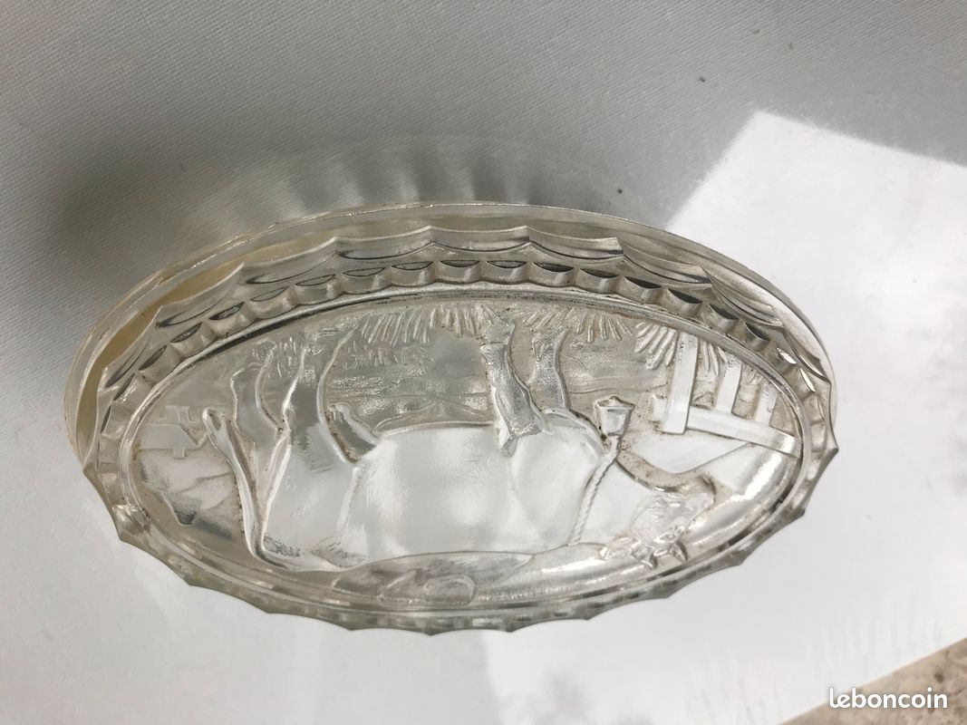 TRÈS JOLI BEURRIER en verre ancien EUR 20,00 - FR