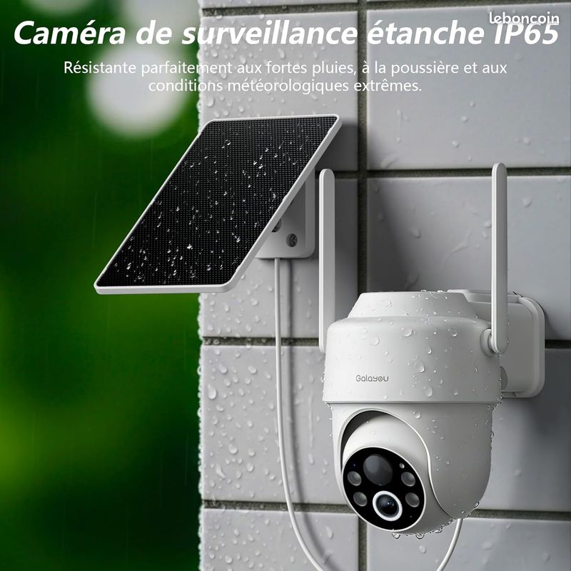 GALAYOU 2K 3MP Camera Surveillance WiFi Exterieure sans Fil Panneau Solaire (image 6)