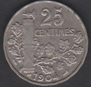 IIIe République, 25 centimes Patey, 1904 Paris | , boutique numismatique