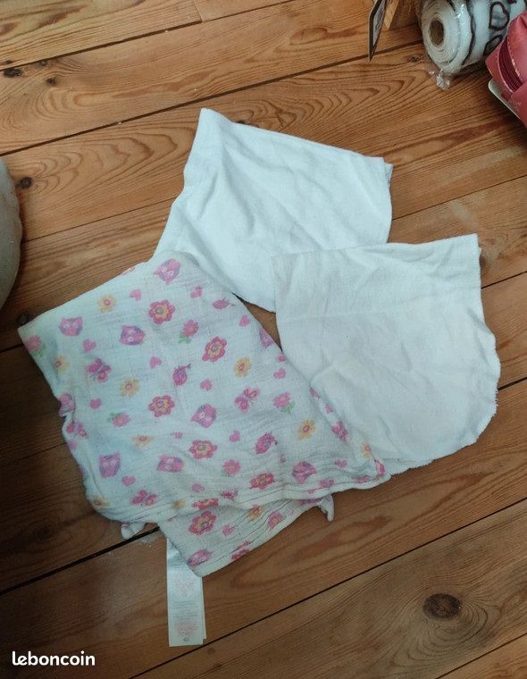Lot de 3 langes bébé (image 1)