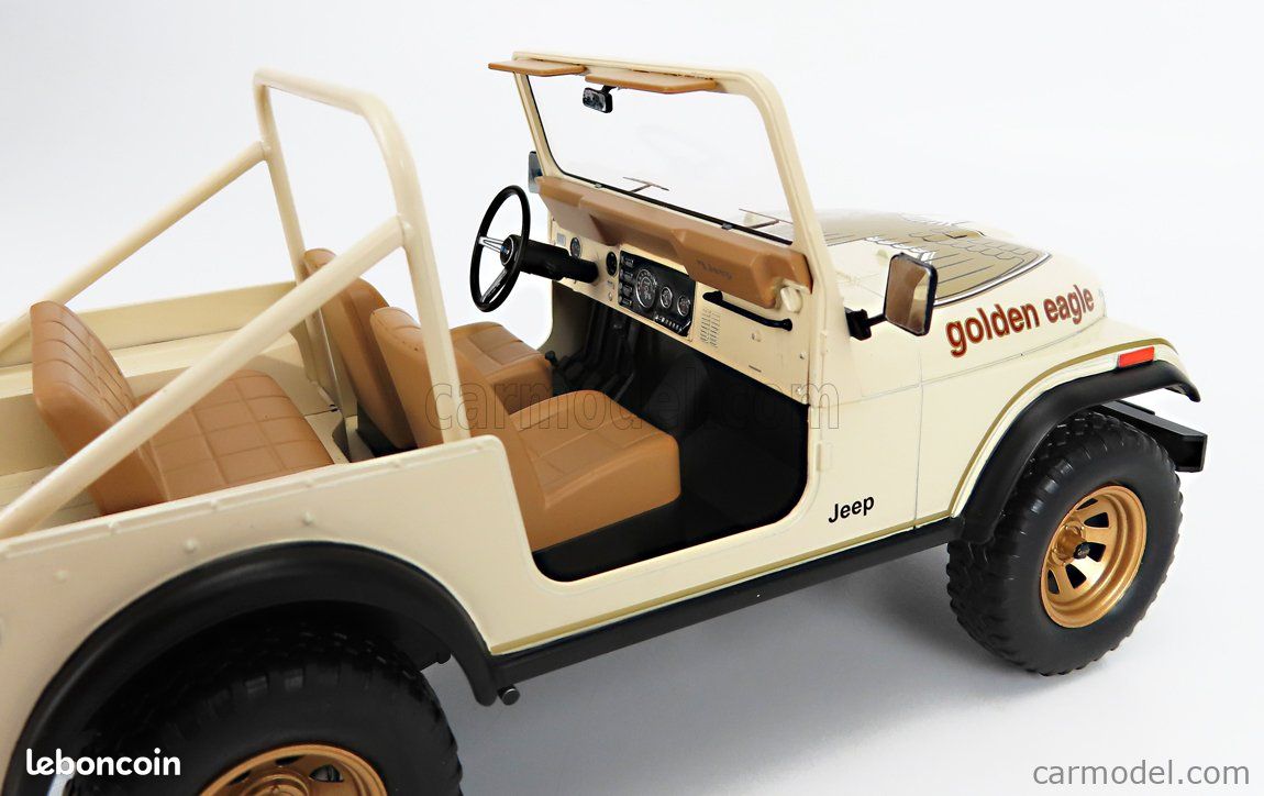 Jeep CJ-7 Golden Eagle 1980 échelle 1:18 – Miniature Moulée Blanche MCG 18280, Neuve Sous Boîte