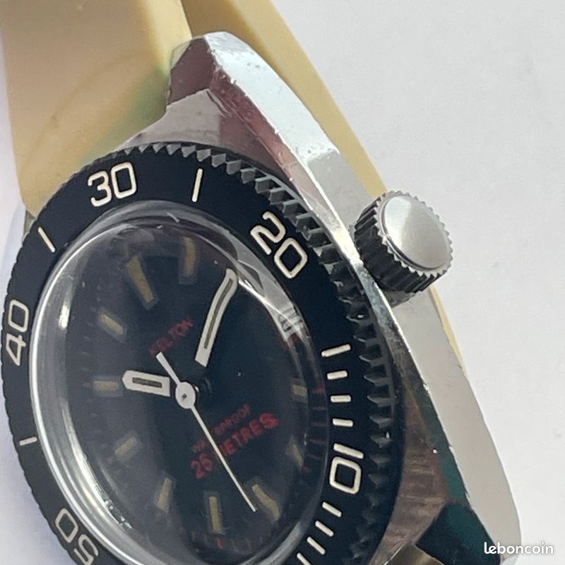 Montre de plongée vintage KELTON Timex, années 1970, en état de fonctionnement et révisée - France