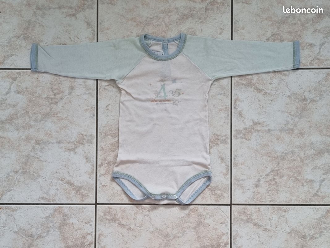 Lot de 6 bodies à manches longues Petit Bateau mois (image 4)