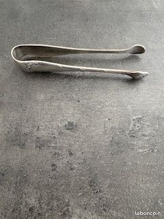 Pince à Sucre Ancienne Christofle – Métal Argenté, Poinçon C C, France, 12.5cm
