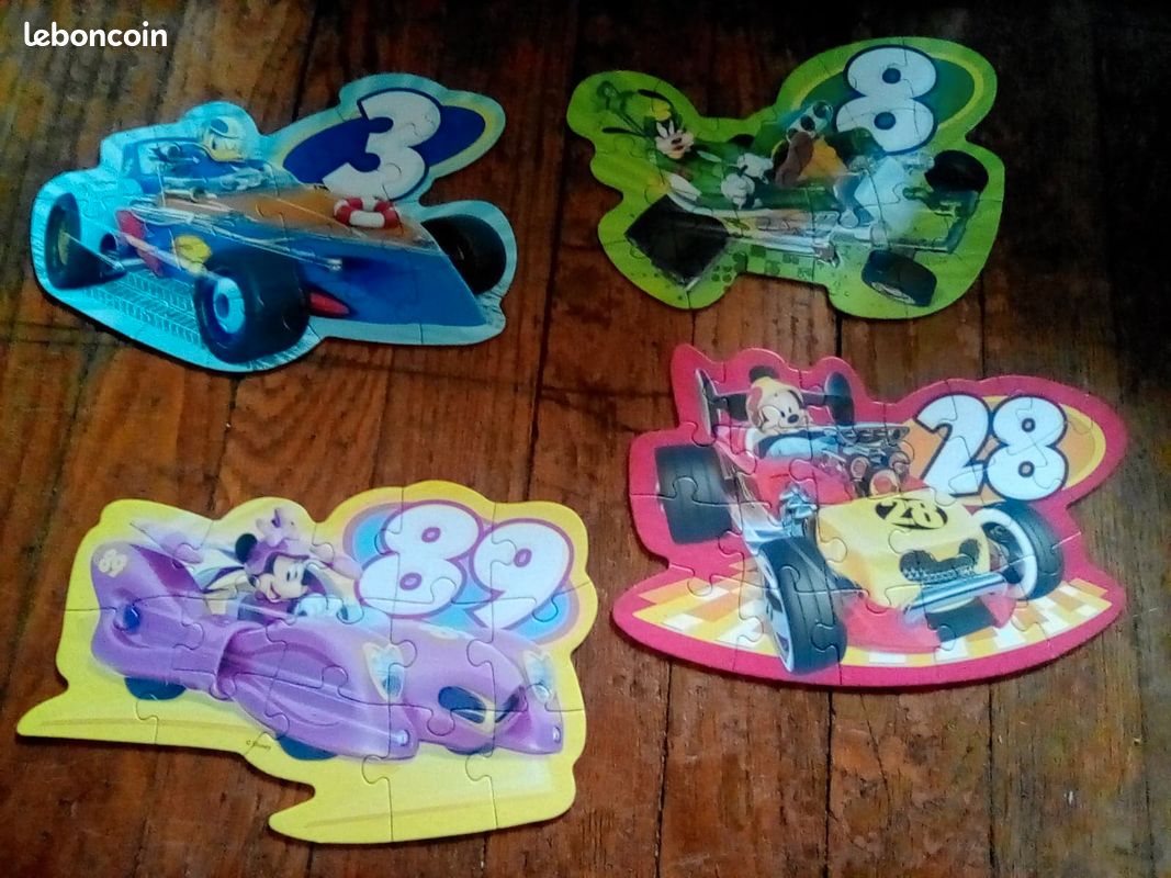 4 puzzles enfants Mickey Mouse and the Roadster Racers (image 1)