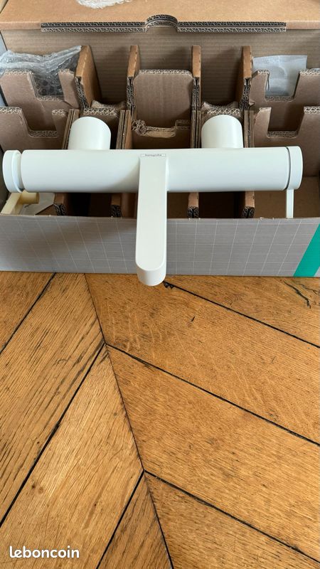 HANSGROHE Finoris Mitigeur bain douche thermostatique blanc mat (image 3)