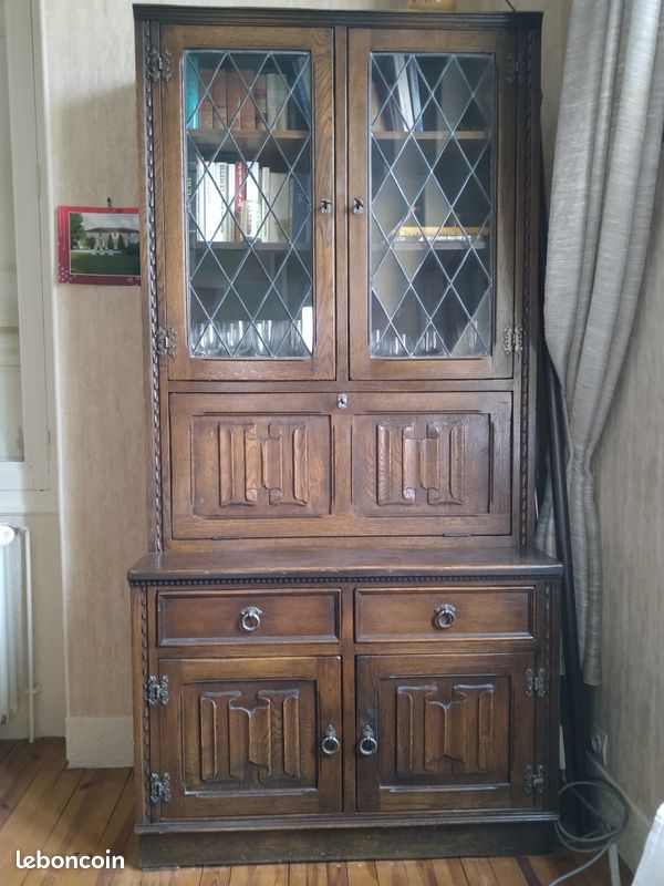 Meuble bar vitres en étain (image 1)