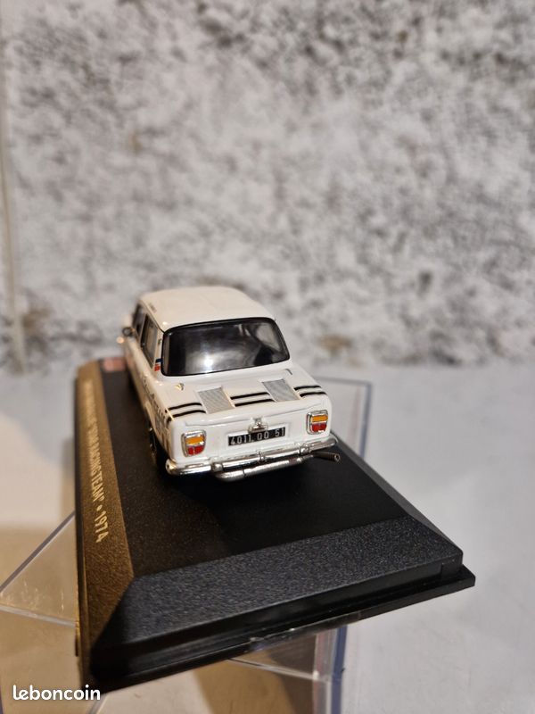 Miniature TIP TOP Simca 1200S Rallye Du Mont Blanc 1974 - 1/43, Montée, Blanc, AG M6