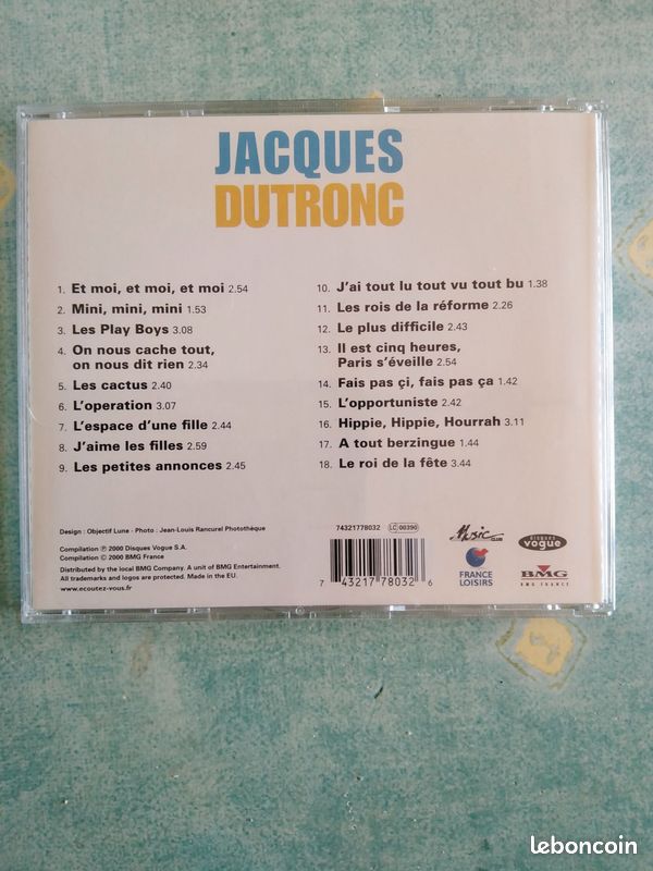 Jacques Dutronc - 18 chansons cd (image 3)
