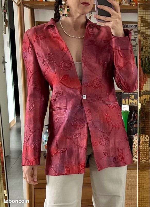 Veste blazer vintage bleu marine années 60