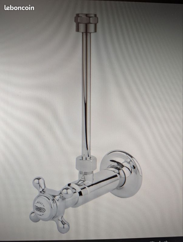 Robinet d'arrêt d'arrivée d'eau WC chromé Hudson Reed Elizabeth (image 1)