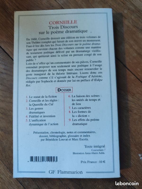 Cornille, Trois discours sur le poème dramatique (image 2)