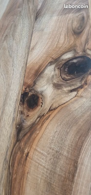 Table chêne massif 2,18 m - plateau épais 66 mm avec bords bruts 

900 (image 4)