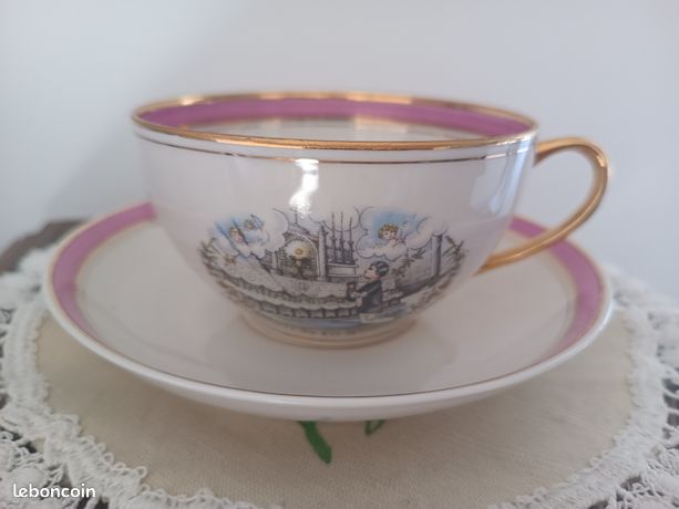 Lot De 2 Tasses Et 2 Soucoupes GIEN Sologne – Motif Canard – Neuf Sous Scellé, Rare