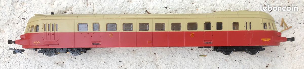 JOUEF - AUTORAIL ABJ2 X BDP 3411 rouge/beige toit rouge SNCF ép. IV