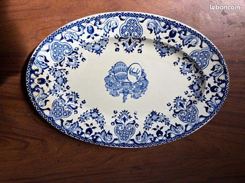 Plat Faience Gien monochrome (image 1)
