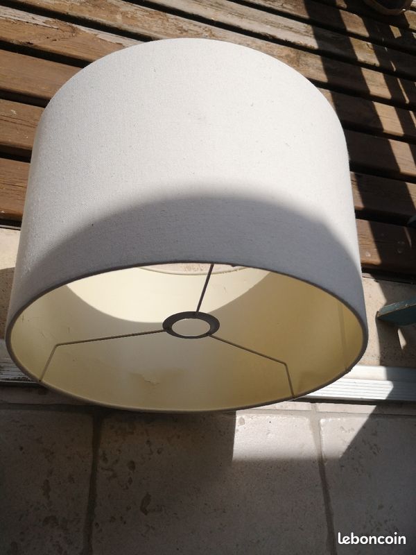 Abat jour blanc crème (image 3)