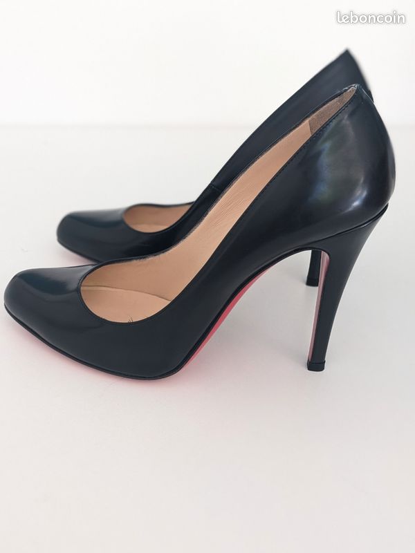 Christian Louboutin Decollete 868 100 - Black Jazz Calf - Taille 37.5 - Très bon état (image 1)