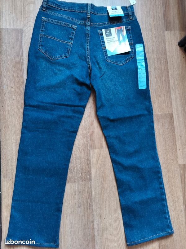 Pantalon jean neuf avec étiquette élastique taille L (image 2)