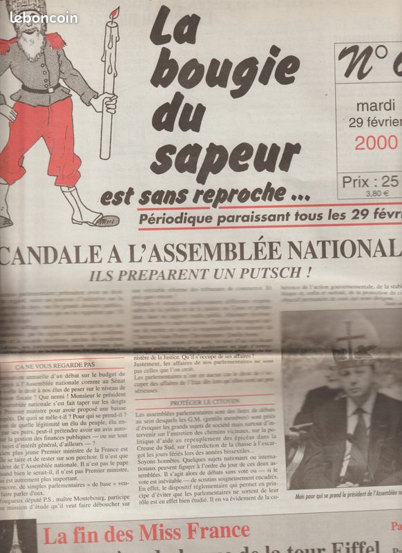 1 revue "La bougie du sapeur" (paraissant tous les 29 février) (image 2)