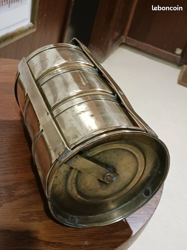 Superbe boîte repas indienne vintage - laiton 3 niveaux - années 50/60 (image 6)