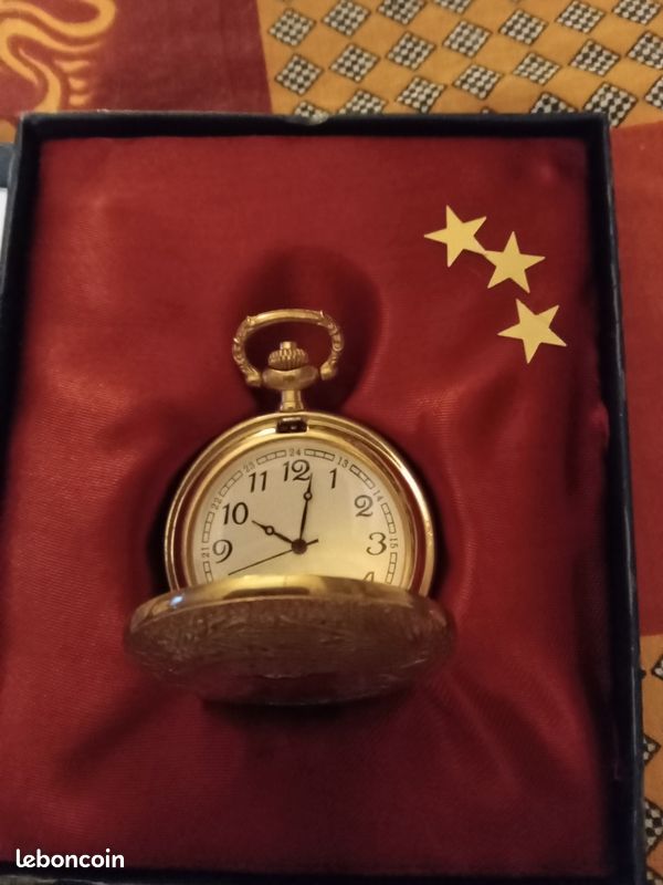 Montre à Gousset Collection Années 80 - Boîtier Acier Argenté - Cadran Blanc à Chiffres Arabes