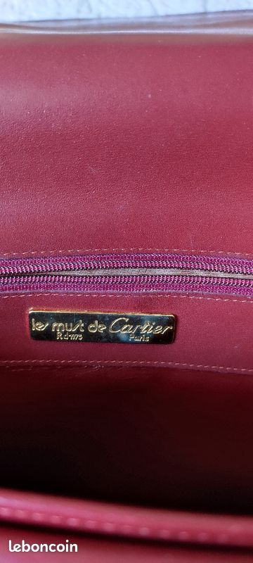 CARTIER sac must cuir bandoulière très bon etat (image 2)