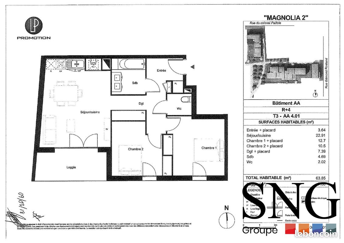 Appartement 3 pièces 63 m² · à Toulouse · 63 m² · 784 €/mois